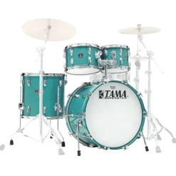 Tama 50th Anniversary Limited Superstar Reissue 4-Piece Shell Pack with 22" Bass Drum - Aqua Marine