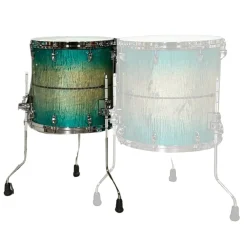 Tama TMF1414SRECB Star Maple 14"x14" Floor Tom - Emerald Sea Curly Maple Burst