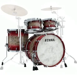 Tama TW42RZSA Star Walnut 4-Piece Shell Pack with 22" Bass Drum - Garnet Japanese Sen Burst (No Hardware Included)