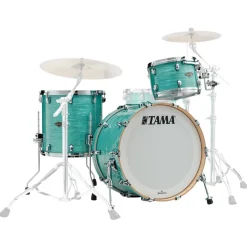 Tama WBR32RZS Starclassic Walnut/Birch 3-Piece Shell Pack with 22" Bass Drum - Surf Green Silk