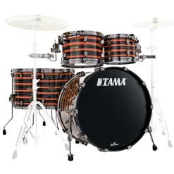 Tama WBS52RZBNS Starclassic Walnut/Birch 5-Piece Shell Pack with 22" Bass Drum - Neon Orange Oyster