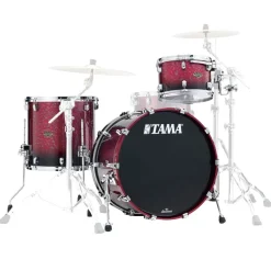 Tama WBS32RZS Starclassic Walnut/Birch 3-Piece Shell Pack with 22" Bass Drum - Molten Dark Raspberry Fade