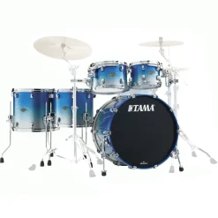 Tama WBS52RZS Starclassic Walnut/Birch 5-Piece Shell Pack with 22" Bass Drum - Molten Blue Ice Fade