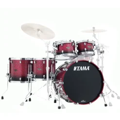 Tama WBS52RZS Starclassic Walnut/Birch 5-Piece Shell Set - Molten Dark Raspberry Fade