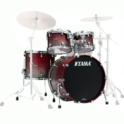 Tama WBS42S Starclassic Walnut/Birch 4-Piece Shell Pack with 22" Bass Drum - Satin Burgundy Fade (No Hardware Included)
