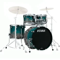 Tama WBS42S Starclassic Walnut/Birch 4-Piece Shell Pack with 22" Bass Drum - Satin Sapphire Fade (No Hardware Included)
