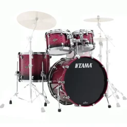 Tama WBS42S Starclassic Walnut/Birch 4-Piece Shell Pack with 22" Bass Drum - Molten Dark Raspberry Fade