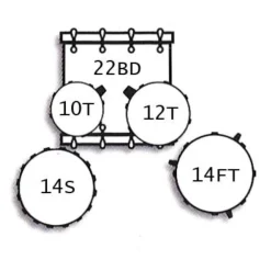 Tamburo Opera Series 22" 5-Piece Shell Pack - Flamed Black