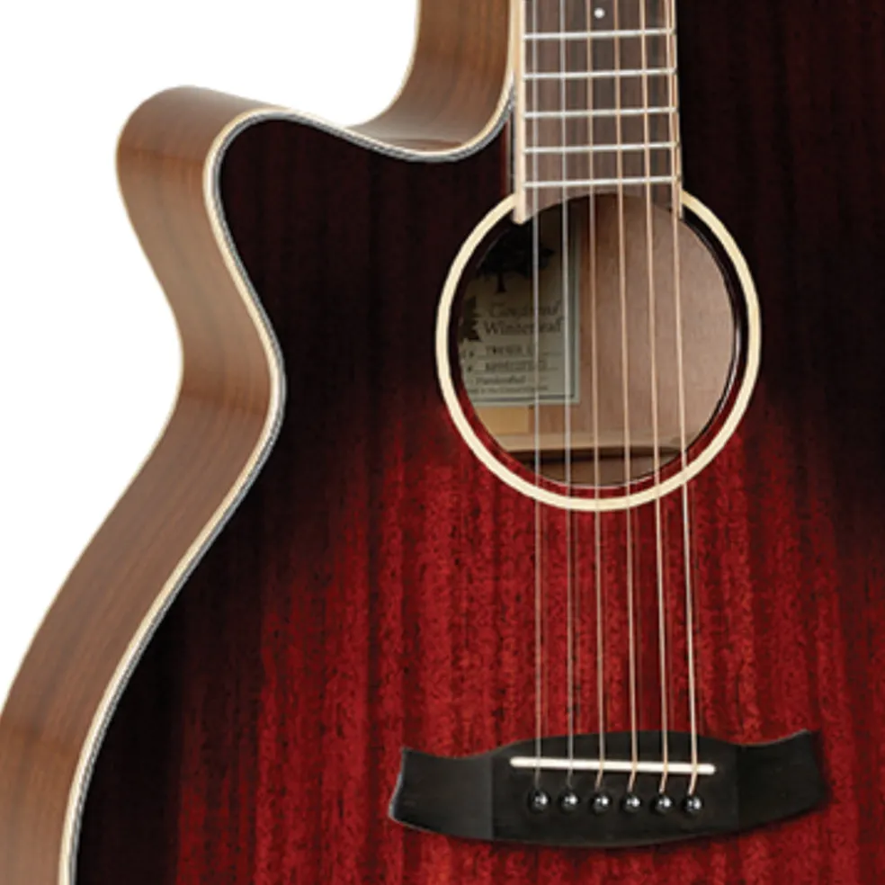 Tanglewood Winterleaf Superfolk C/E Left Handed - Antique Vintage Burst Gloss