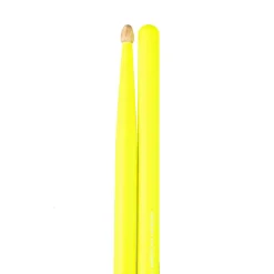 Total Percussion 5A Drumsticks - Wood Tip - Fluoro Yellow