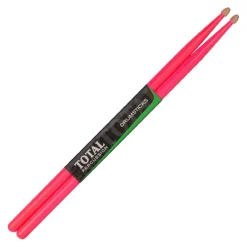 Total Percussion 5A Drumsticks - Wood Tip - Fluoro Pink
