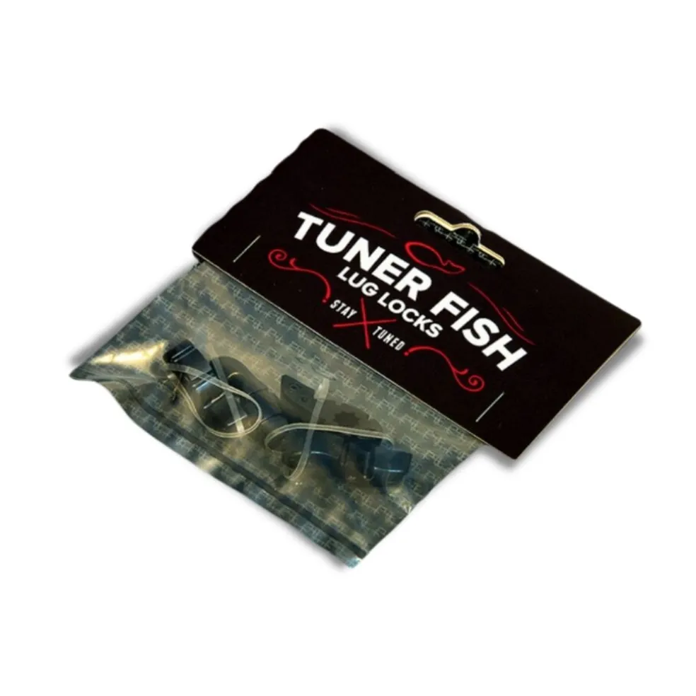 Tuner Fish Lug Locks Black 4 Pack