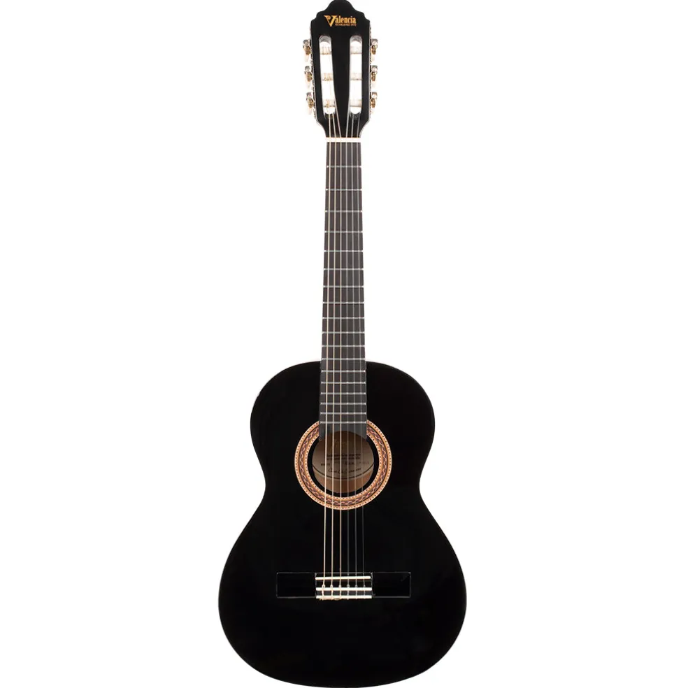 Valencia - 1/2 Size Nylon String Acoustic Guitar - Black