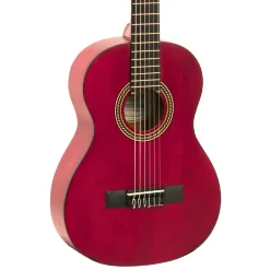 Valencia 200 Series 1/2 Size Classical Guitar, Transparent Wine Red