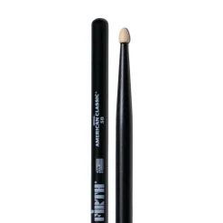 Vic Firth American Classic Drumsticks - 5B - Wood Tip - Black
