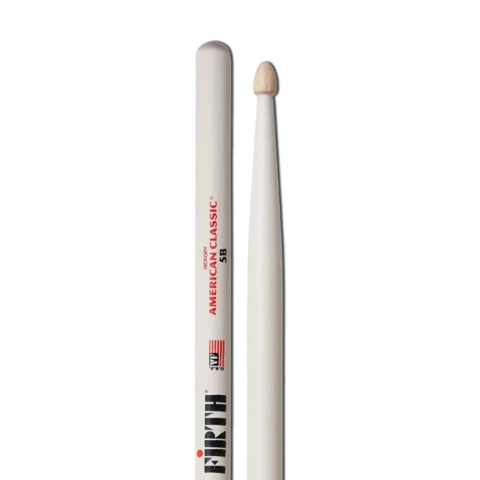 Vic Firth American Classic Drumsticks - 5B - White Finish