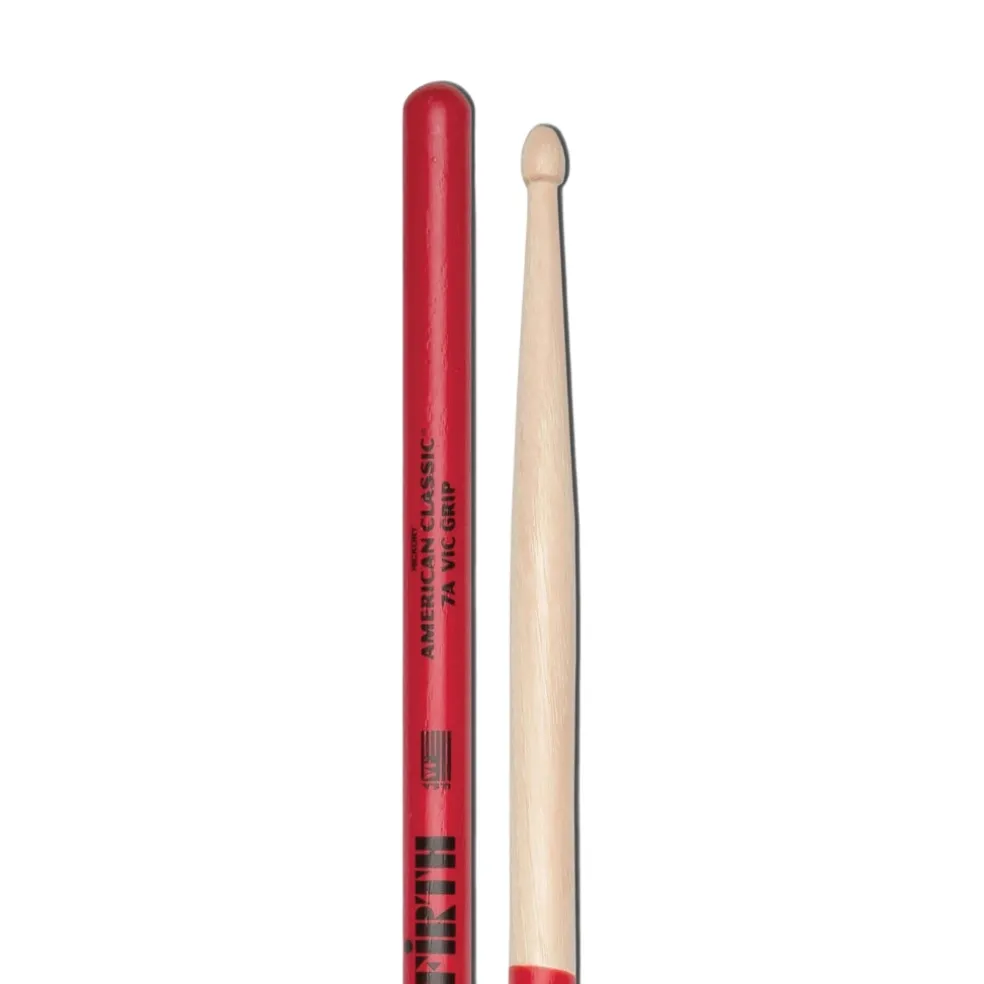 Vic Firth American Classic Drumsticks With Vic Grip - 7A - Wood Tip