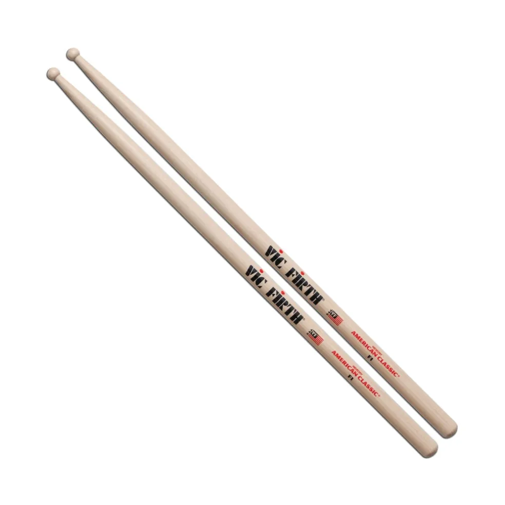 Vic Firth American Classic Drumsticks - F1 - Wood Tip