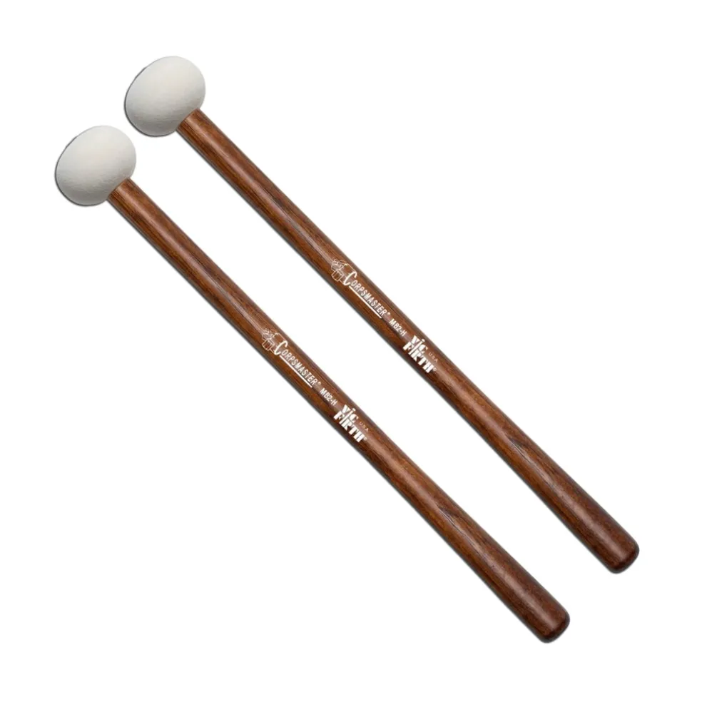 Vic Firth Corpsmaster Bass Drum Mallets - Medium Head - Hard
