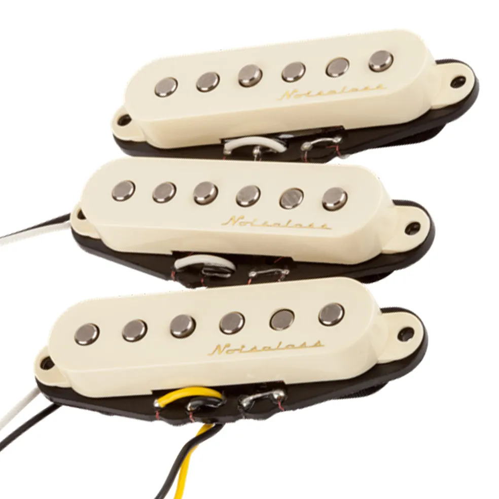 Vintage Noiseless™ Strat® Pickups, (3), Aged White