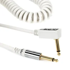 Vox Vintage Straight to Right Angle Coiled Cable - 9M White
