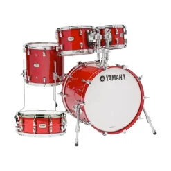 Yamaha Absolute Hybrid Maple Euro 5-Piece Drum Kit Package with 880 Hardware Pack - Red Autumn
