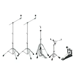 Yamaha Absolute Hybrid Maple Euro 5-Piece Drum Kit Package with 880 Hardware Pack - Red Autumn