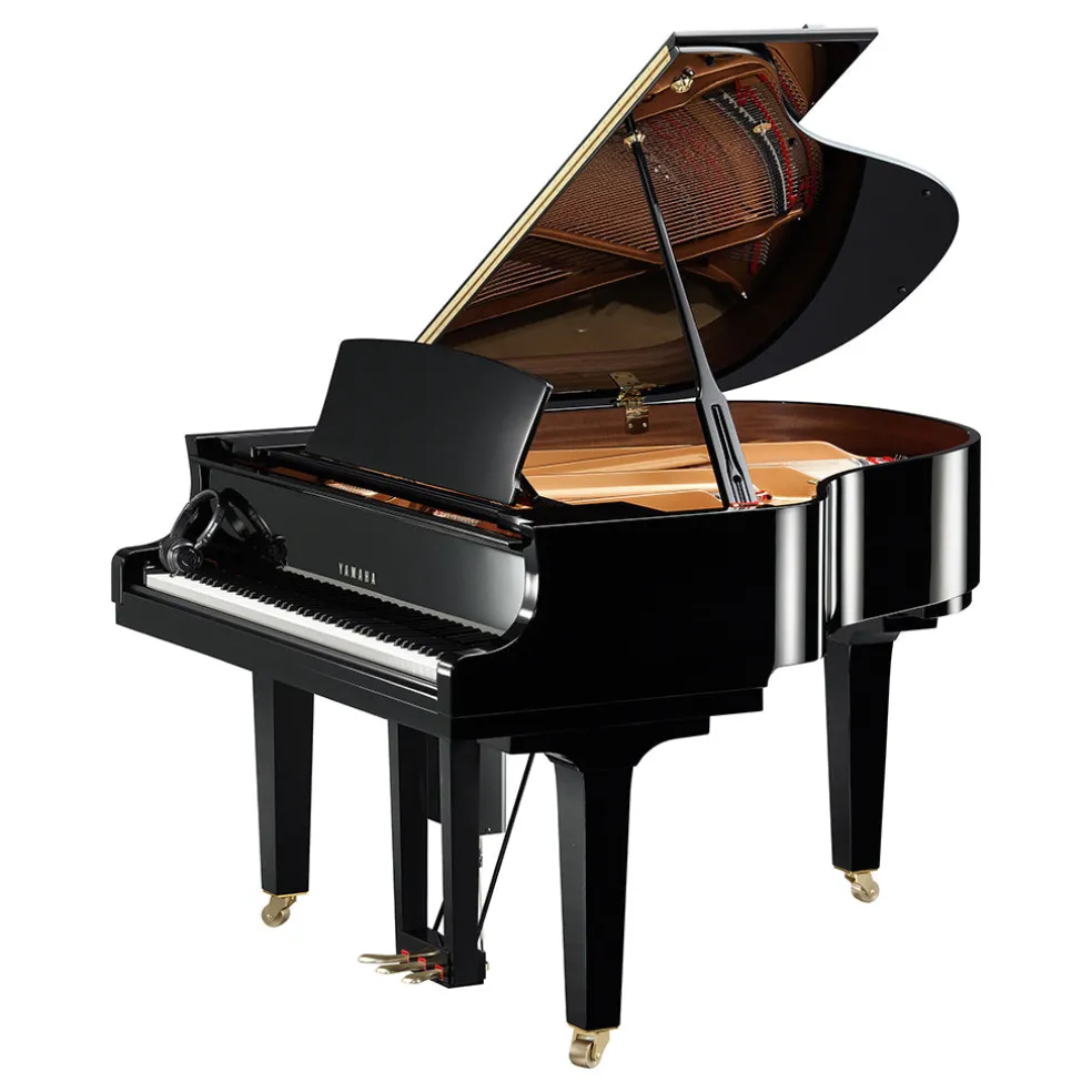 Yamaha 161cm Professional Baby Grand Piano with Disklavier Enspire Standard System. Includes MSP3A Speakers. Polished Ebony.