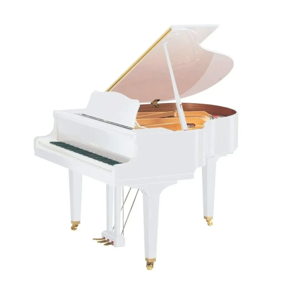 Yamaha DGC1MENSTPWH 161cm Baby Grand Piano Disklavier Enspire Standard in Polished White.
