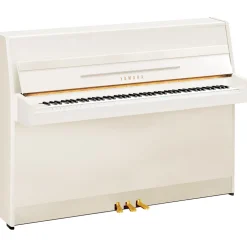 Yamaha JU109PWH Upright Piano - Polished White