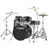 Yamaha Rydeen Fusion Size 5-Piece Complete Drum Set with Hardware and Cymbals - Black Glitter