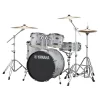 Yamaha Rydeen Fusion Size 5-Piece Complete Drum Set with Hardware and Cymbals - Silver Glitter