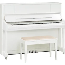 Yamaha U1J Upright Piano - Polished White