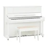 Yamaha U1JSC3PWHC 121cm Upright Piano with SC3 Silent System in Polished White with Chrome Fittings