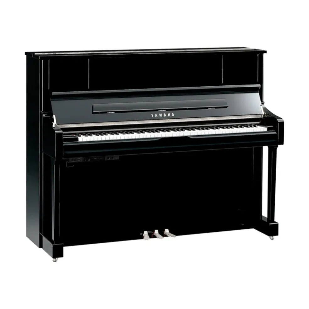 Yamaha U1JTC3PEC 121cm Upright Piano with TC3 TransAcoustic System in Polished Ebony with Chrome Fittings