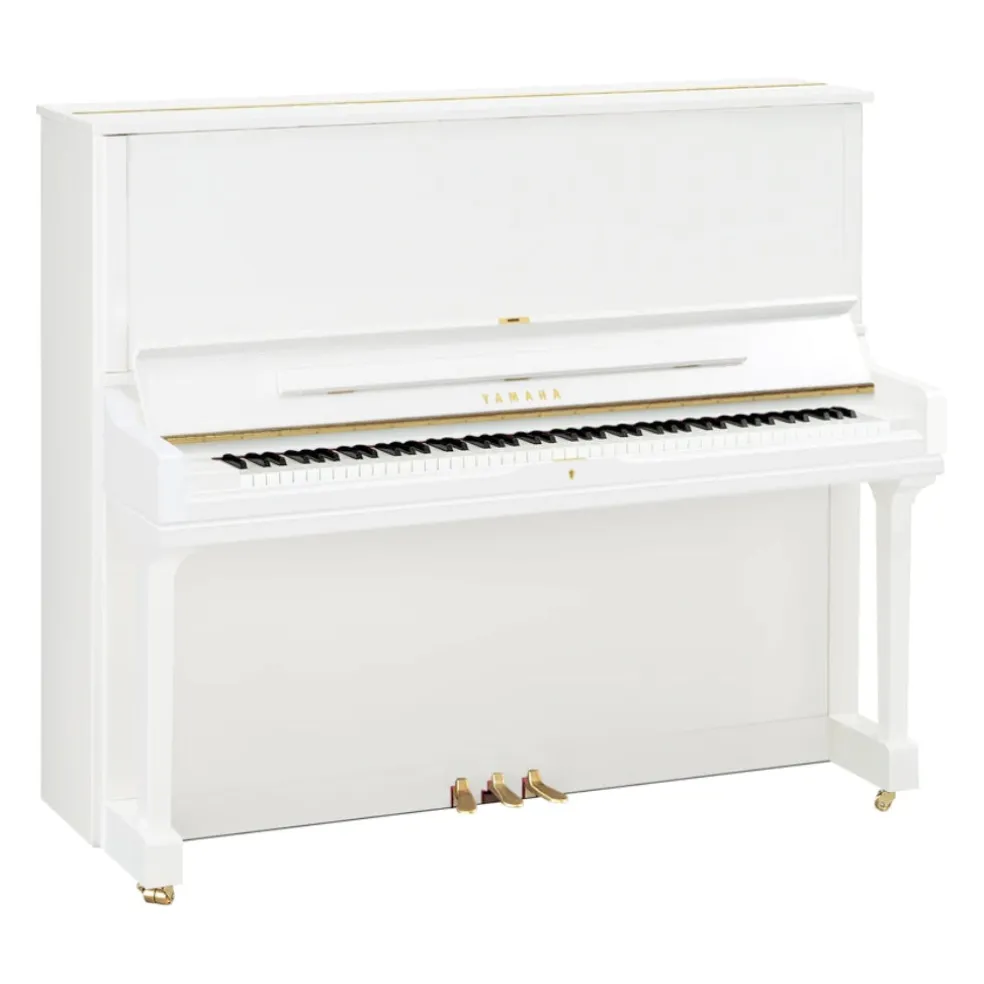 Yamaha YUS3PWH 131cm Professional Upright Piano in Polished White