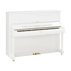 Yamaha YUS1PWH 121cm Professional Upright Piano in Polished White