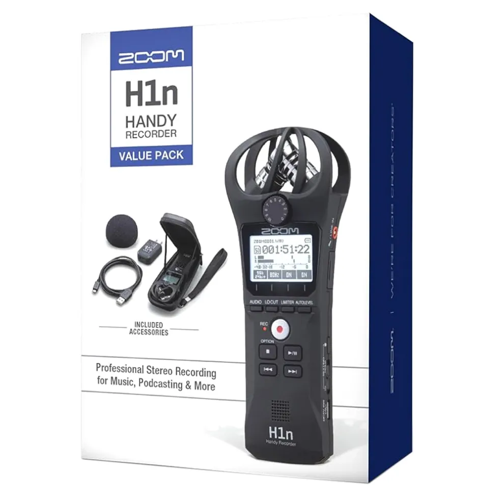 Zoom H1n Handy Recorder Value Pack
